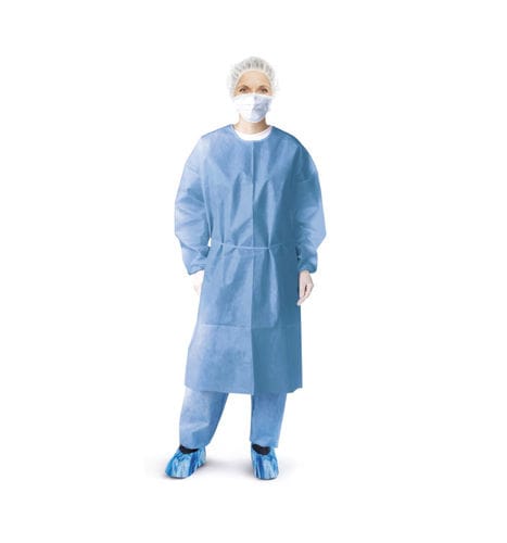 Bata quirúrgica unisex - SMD 1202 - SteriMed Medical Devices - desechable / de tejido no tejido / azul