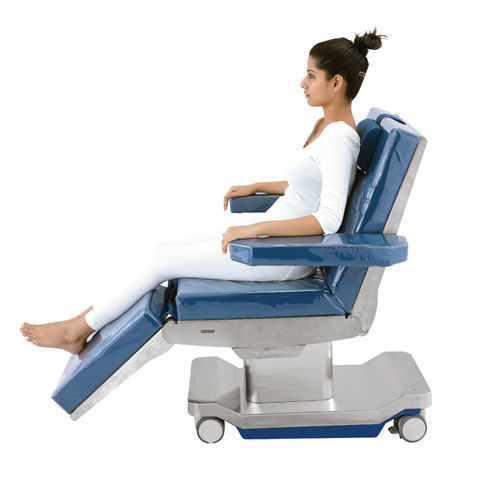 Sillón para extracción de sangre eléctrico - TMI 1215  - Technomed India - de 3 secciones / con ruedas / de altura variable