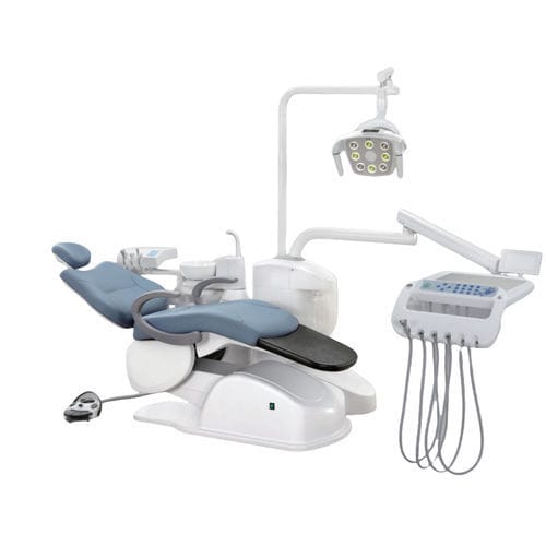 Unidad dental con sillón eléctrico - LTMED-A6600 - LeadThink Medical Equipment Co.,Ltd. - con reposacabezas flexible / con sistema de higiene / con portainstrumentos
