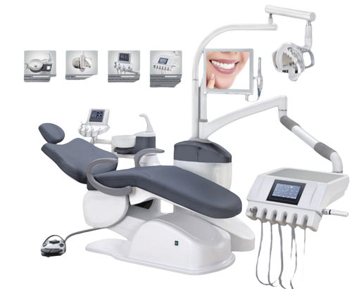 Unidad dental con sillón eléctrico - LTMED-A6800 - LeadThink Medical Equipment Co.,Ltd. - con reposacabezas flexible / con sistema de higiene / con portainstrumentos