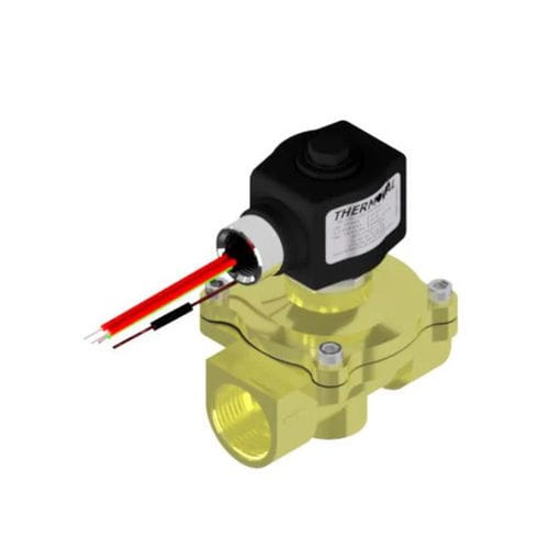 Válvula de gas - 2way - Thermoval - con solenoides / de acero inoxidable / de latón