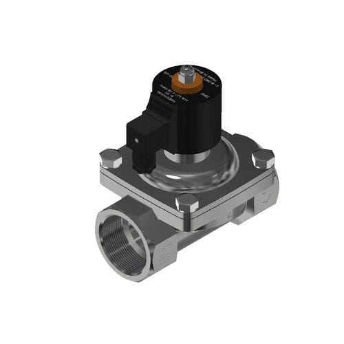 Válvula de gas - 2way - Thermoval - con solenoides / de acero inoxidable