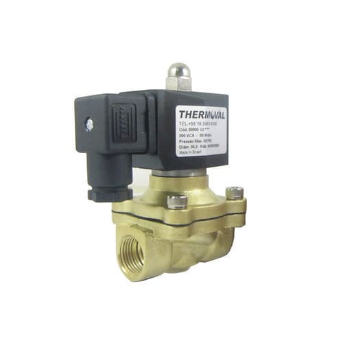 Válvula de gas - 2-Way Normally - Thermoval - con solenoides / de acero inoxidable / de latón