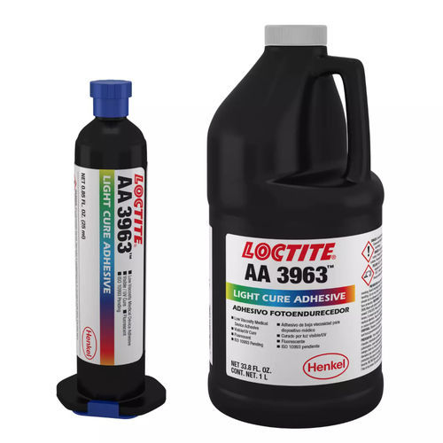 Cola de ensamblaje médico acrílica - LOCTITE&reg; AA 3963 - Henkel - para dispositivos médicos / para metal / para plástico
