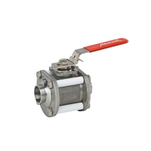 Válvula de bola - PS4 H - Meca-Inox - para fluido corrosivo / para la industria farmacéutica / para piezas