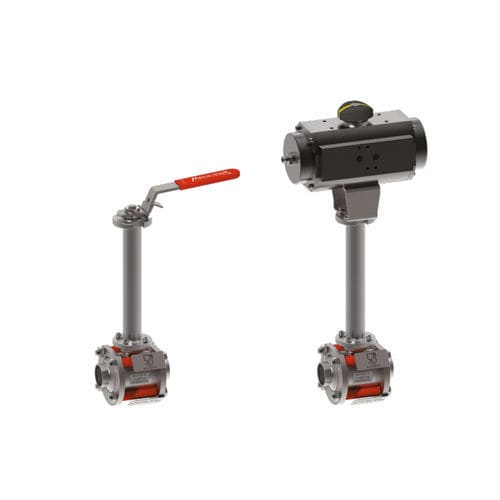 Válvula de bola - PY4 I CY - Meca-Inox - neumática / para productos alimentarios / criogénica