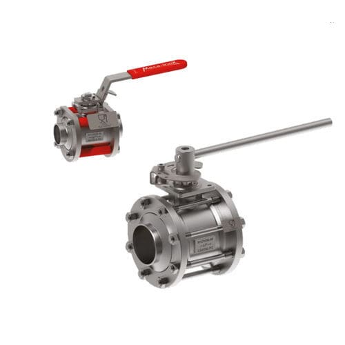Válvula neumática - PH4 I - Meca-Inox - para la industria del gas / roscada / de 3 piezas