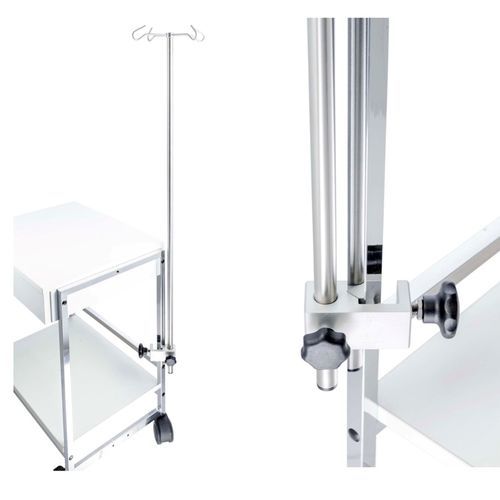 Portasueros para mesa de reconocimiento - 127-002 - Guido Buschmeier Maschinenbau - 4 ganchos / de acero inoxidable / de altura variable