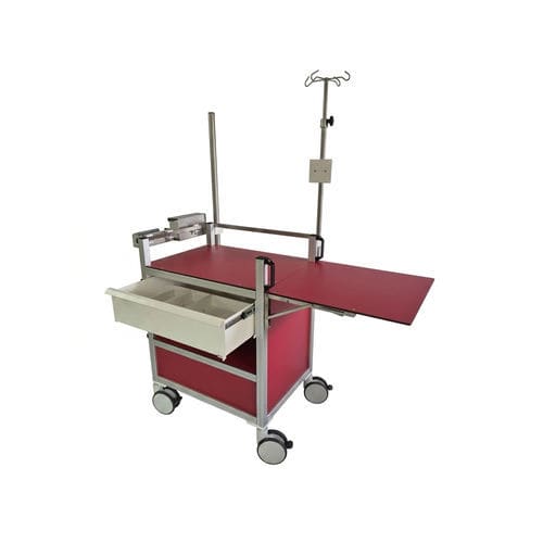 Carro de emergencia - Guido Buschmeier Maschinenbau - para cuidados intensivos / de hospital / de acero inoxidable