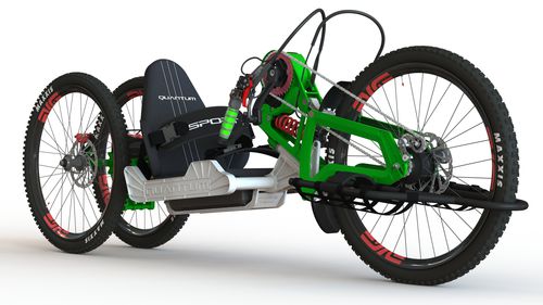 Handbike eléctrica - Quantum - Sport-On - para adulto / negra / verde