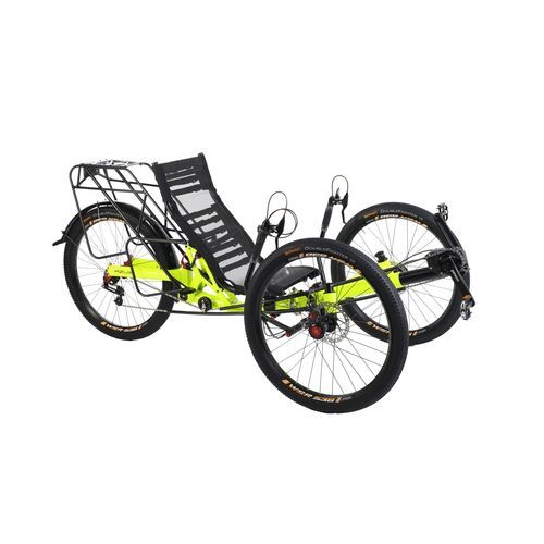 Triciclo reclinado con pedales - TRIcon GR - Azub Bike - para adulto / plegable / amarillo