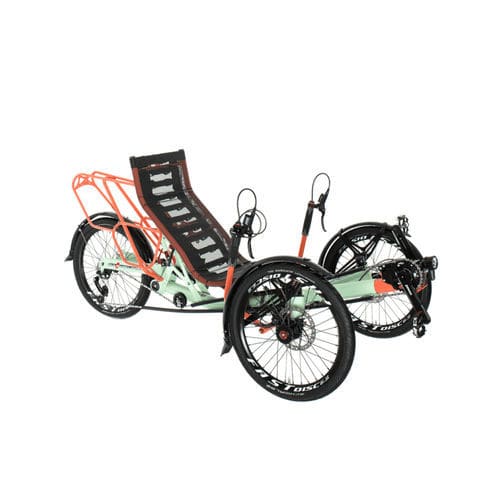 Triciclo reclinado con pedales - TRIcon 20 - Azub Bike - para adulto / plegable / naranja