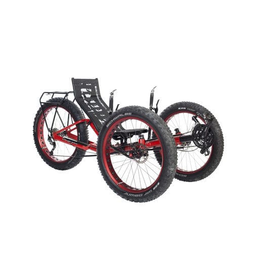 Triciclo reclinado con pedales - FAT - Azub Bike - para adulto / plegable / negro