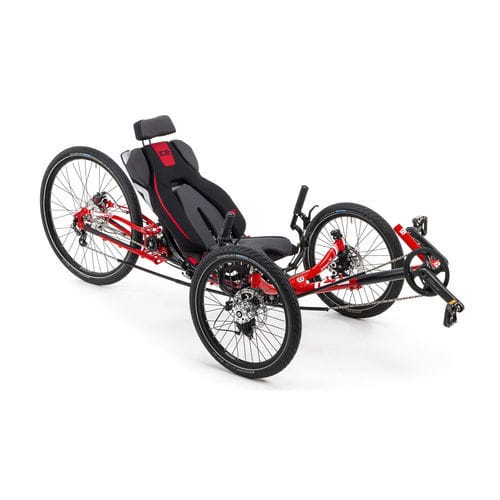 Triciclo reclinado con pedales - SPRINT X TOUR - ICE Trikes - para adulto / negro / rojo