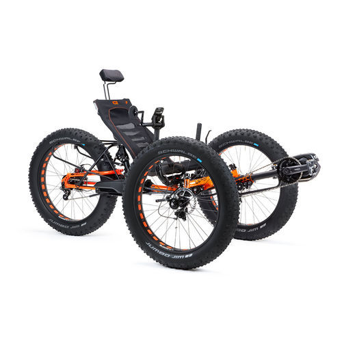 Triciclo reclinado con pedales - FULL FAT - ICE Trikes - para adulto / negro / naranja