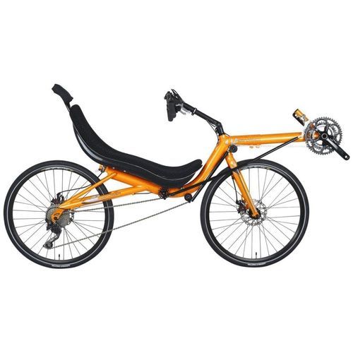 Bicicleta reclinada con pedales - Lacka - Cycles Performer - para adulto / amarilla