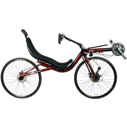 Bicicleta reclinada con pedales - Zelus - Cycles Performer - para adulto / roja