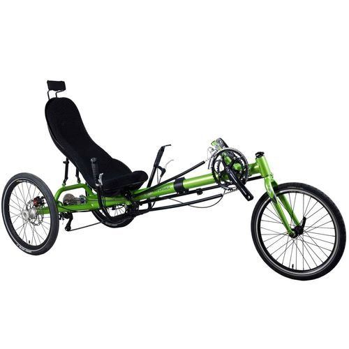 Triciclo ortopédico con pedales - Futuro - Delta Trike - Cycles Performer - para adulto / verde