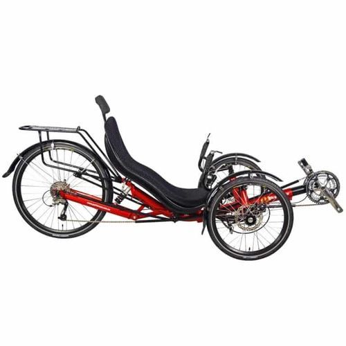 Triciclo reclinado con pedales - Trike JC26x - Cycles Performer - para adulto / rojo / marco de aluminio