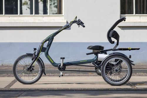 Triciclo ortopédico con pedales - 385-0000 - Van Raam - para adulto / negro / verde