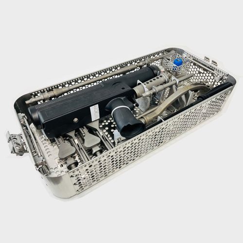 Bandeja de esterilización para instrumental quirúrgico - NGS Engineering - perforada / de acero inoxidable / apta para autoclave