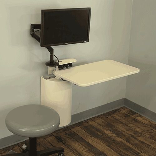 Estación de trabajo de pared - Pull-and-Swivel - Right Height Mfg - antimicrobiana / de altura variable