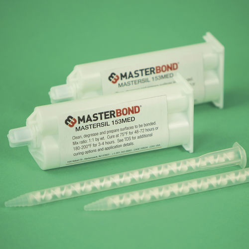 Cola de ensamblaje médico silicona - MasterSil 153Med - Master Bond - para instrumental quirúrgico / para dispositivos médicos desechables / para dispositivos médicos