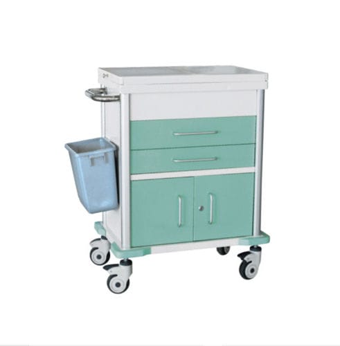 Carro de emergencia - B 45 - Tianjin Kangli Medical Instrument - de uso general / de aluminio / con canasta