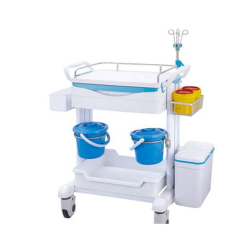 Carro médico - Tianjin Kangli Medical Instrument - de acero inoxidable / de aluminio / con papelera