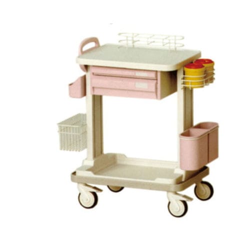 Carro médico - Tianjin Kangli Medical Instrument - de almacenamiento / para cuidados / de plástico