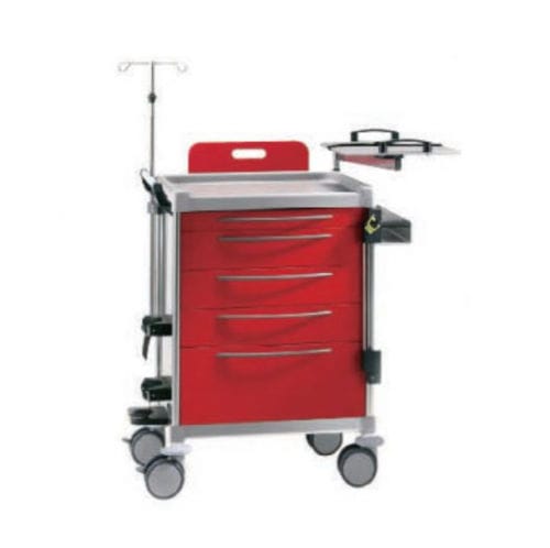 Carro de emergencia - Meige - Tianjin Kangli Medical Instrument - de aluminio / de plástico / de metal