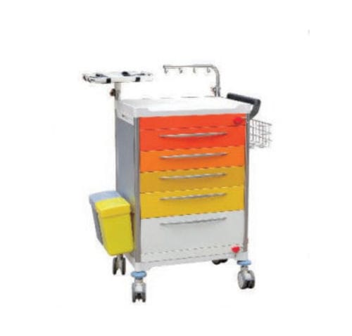 Carro de emergencia - Meige - Tianjin Kangli Medical Instrument - de aluminio / de plástico / de metal