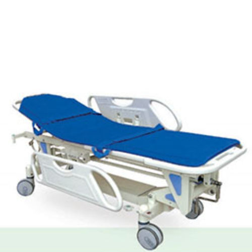 Carro camilla para traslado de pacientes - Tianjin Kangli Medical Instrument - hidráulico / de altura variable / de 2 secciones