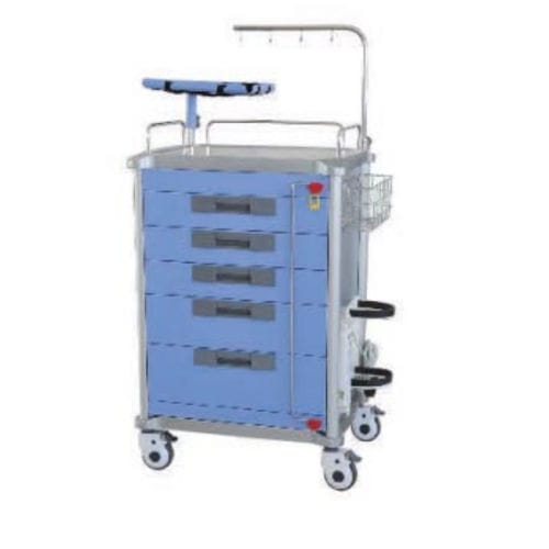 Carro médico - B 1 - Tianjin Kangli Medical Instrument - portacilindros de oxígeno / de almacenamiento / de acero inoxidable