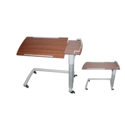 Mesa de cama de altura regulable - Tianjin Kangli Medical Instrument - hidráulica / con ruedas