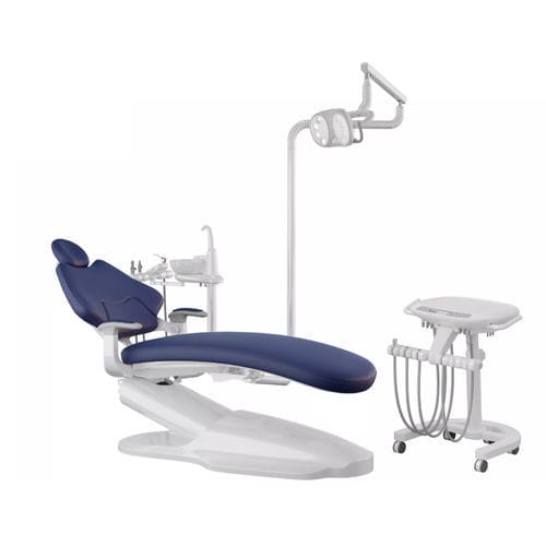 Unidad dental con sillón eléctrico - ADU M5 - FOSHAN ESAY MEDICAL TECHNOLOGY CO.,LTD - compacta / con reposacabezas flexible / móvil