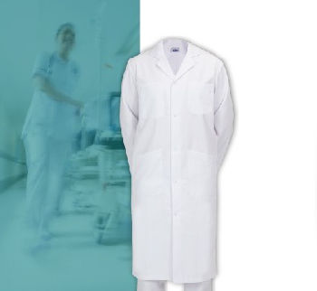 Casaca sanitaria unisex - PANAMA - FIL'MED - de algodón / de poliéster / blanca