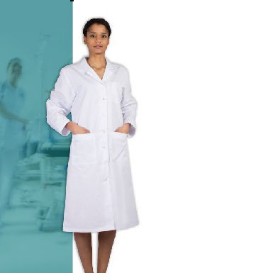 Casaca sanitaria para mujer - DELPHES - FIL'MED - de algodón / de poliéster / blanca