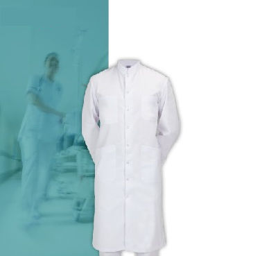 Casaca sanitaria para hombre - CADIX - FIL'MED - de poliéster / de algodón / blanca