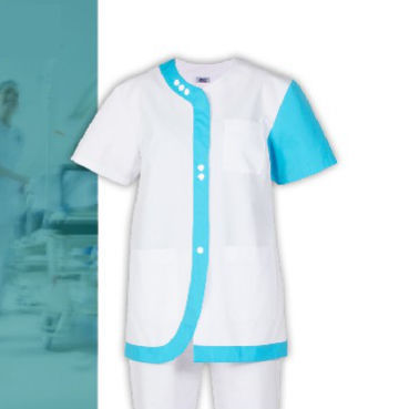 Túnica sanitaria para mujer - BOLOGNA - FIL'MED - de poliéster / de algodón / blanca