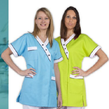 Túnica sanitaria para mujer - BYZANTINE - FIL'MED - de poliéster / de algodón / azul