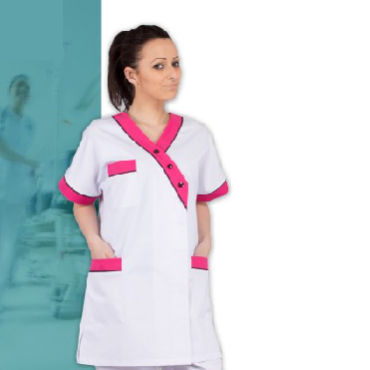 Túnica sanitaria para mujer - BYZANCE - FIL'MED - de poliéster / de algodón / blanca