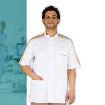 Túnica sanitaria para hombre - ALIMOS - FIL'MED - de poliéster / de algodón / blanca
