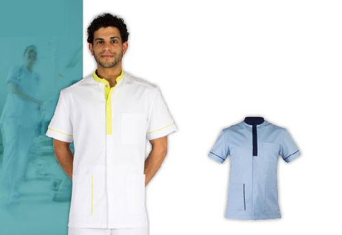 Túnica sanitaria unisex - MACA - FIL'MED - de poliéster / de algodón / blanca