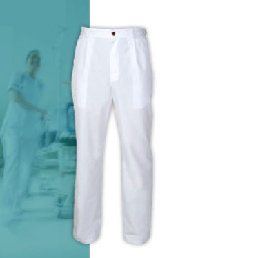 Pantalón sanitario para hombre - SUMATRA - FIL'MED - de poliéster / de algodón / blanco