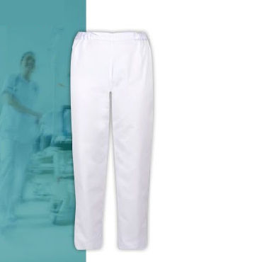 Pantalón sanitario para mujer - BORNEO - FIL'MED - de poliéster / de algodón / blanco
