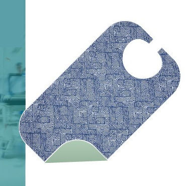 Babero médico reutilizable - BAV 0136 - FIL'MED - para adulto / azul