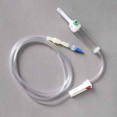 Set de perfusión con cámara de goteo - P18F - BHL-Medical - con conector en Y / con grifo / con filtro para prevenir la contaminación de partículas
