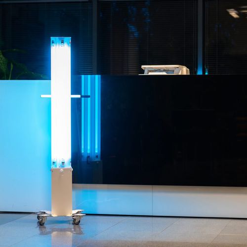 Robot de desinfección UV - CoBOT-Lite - Wolf-e Robotics - móvil / automatizado / alimentado por batería
