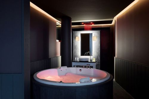 Bañera de balneoterapia biplaza - VICE VERSA - Preti - encastrada / con lámparas de cromoterapia